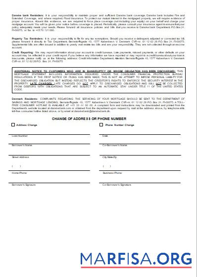 Downloadable Denmark Danskebank bank mortgage statement, 3 pages, 3 scr example